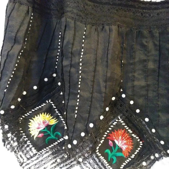 Carole Little Black Skirt with Beading - Picture 4 of 7